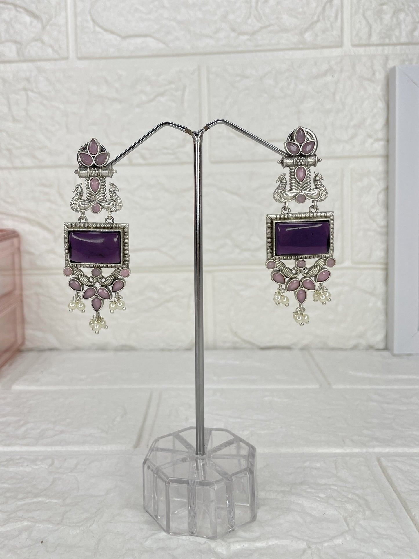 Maharani Earrings (Purple)