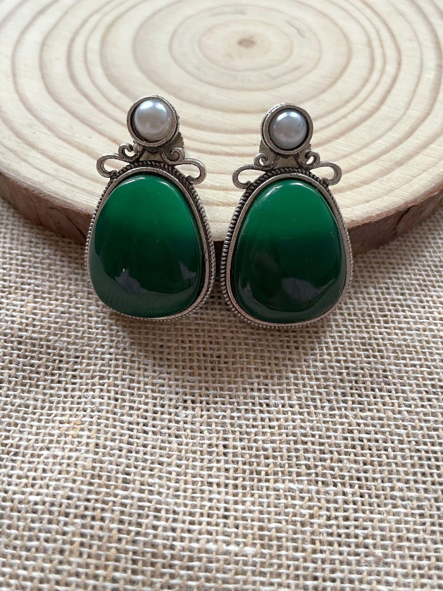 Madhavi Earrings (Green)