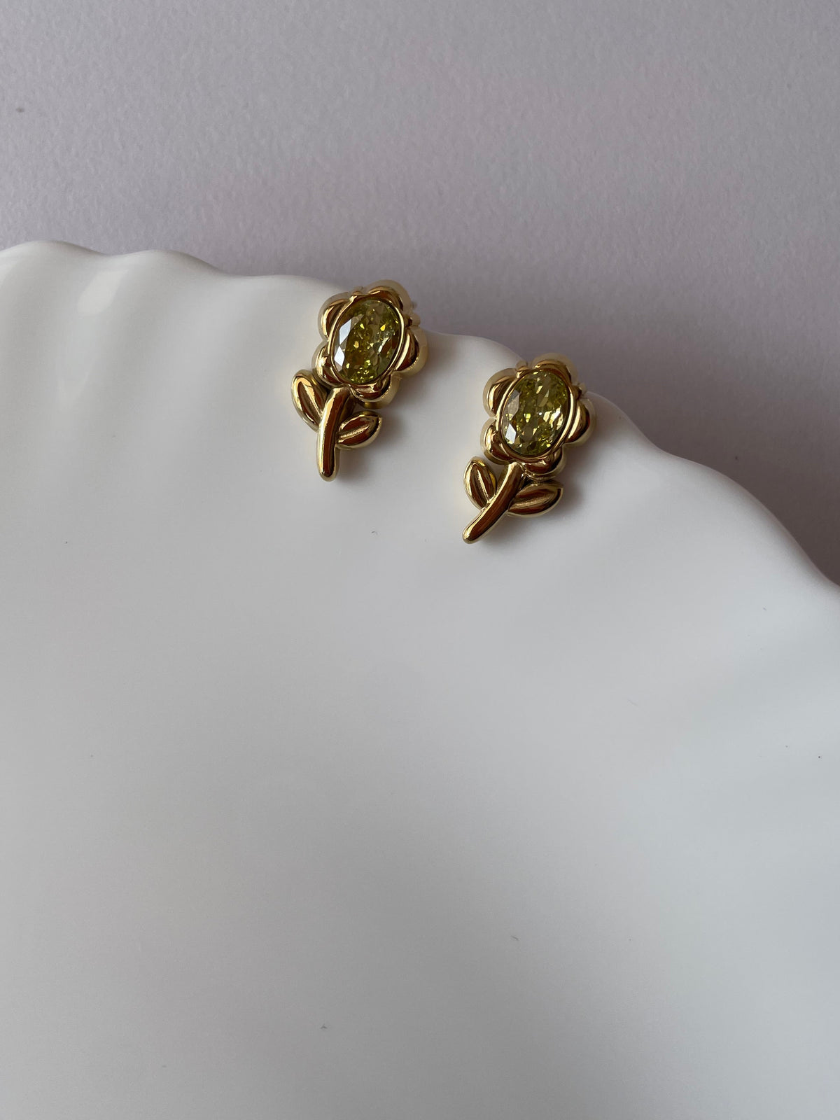 Olive Bloom Studs-Earrings