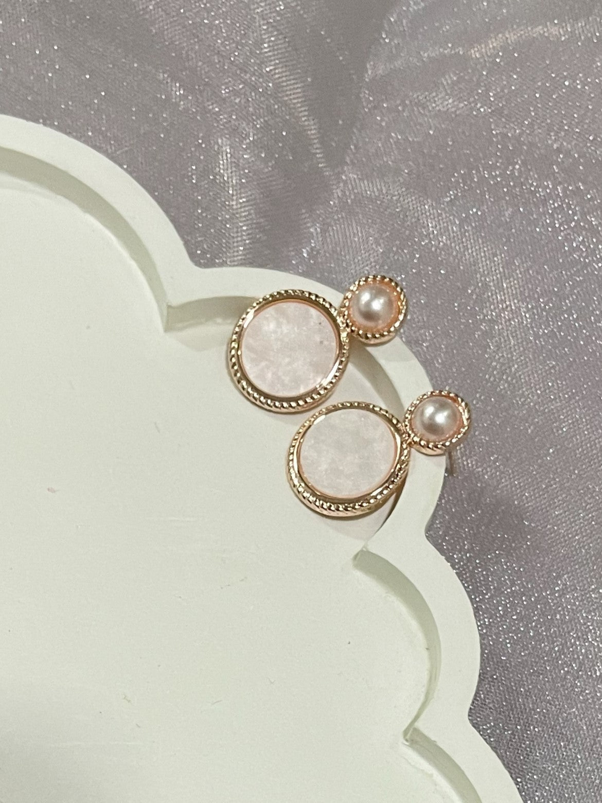White Round Studs