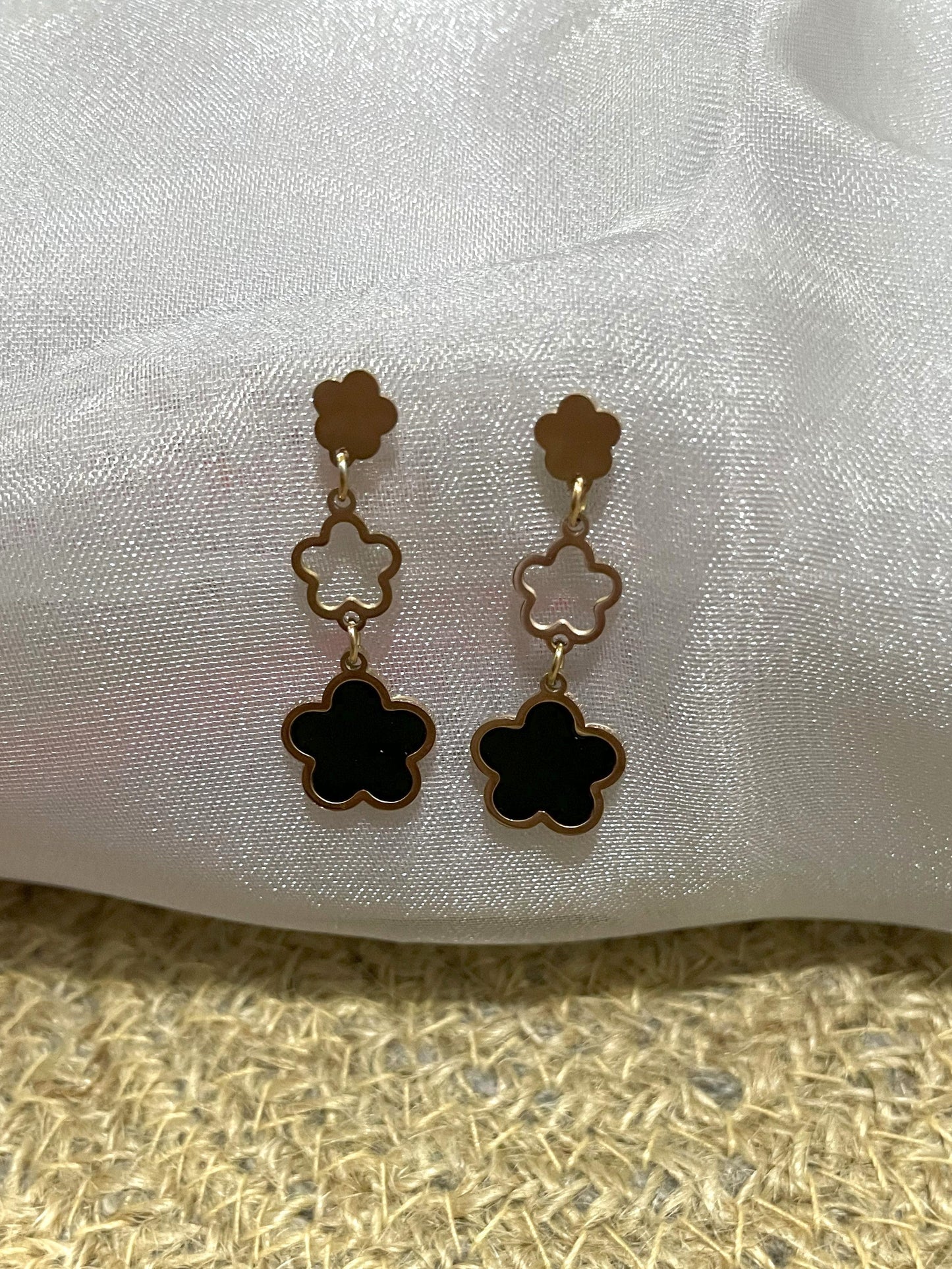 Golden Emilie Black Danglers