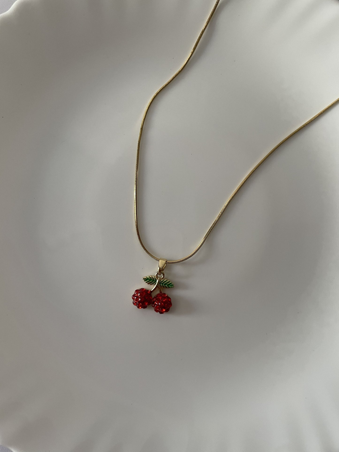 Pinterest'y Cherry Necklace