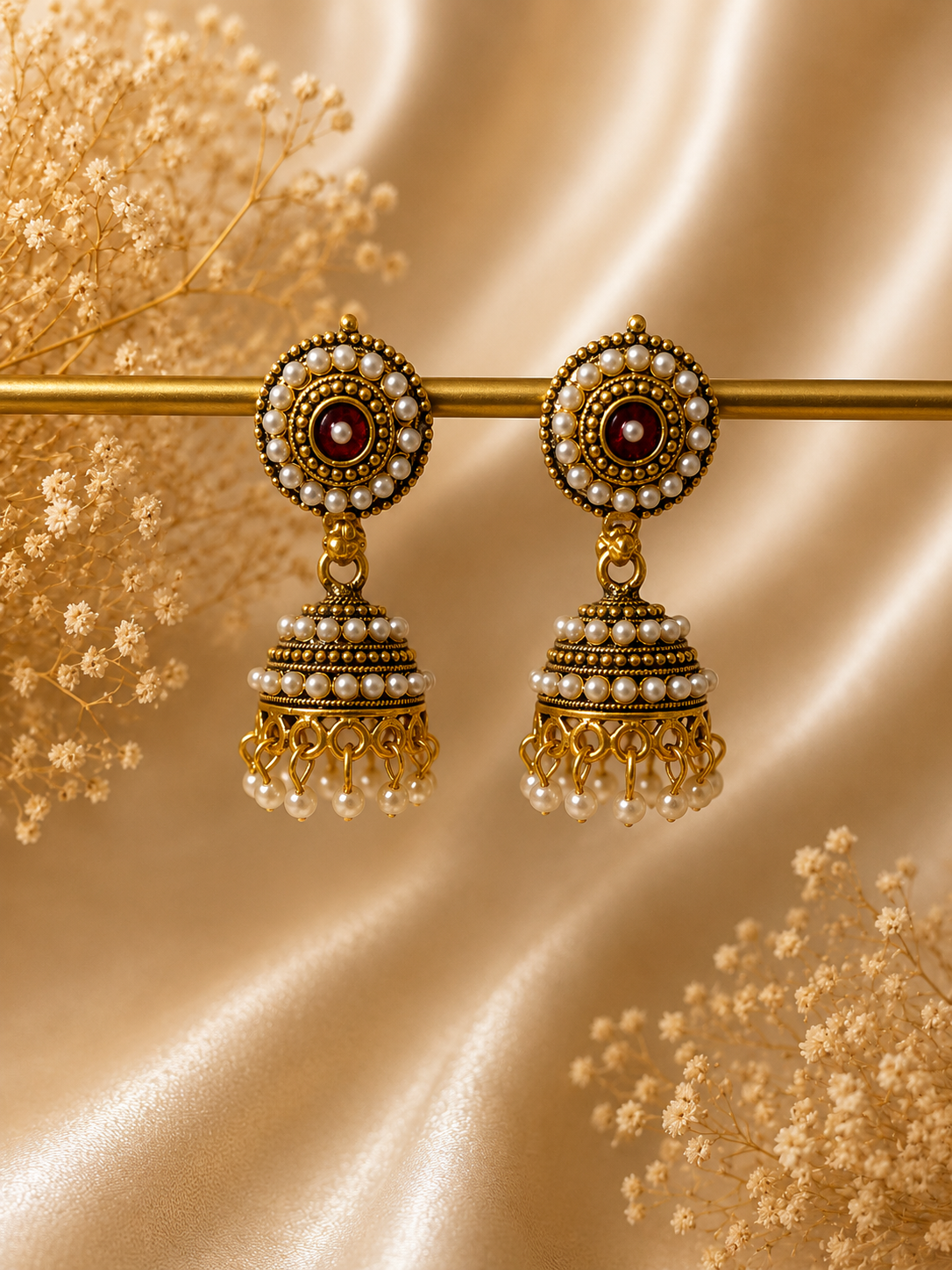 Aarohi Pearl Jhumka Earrings