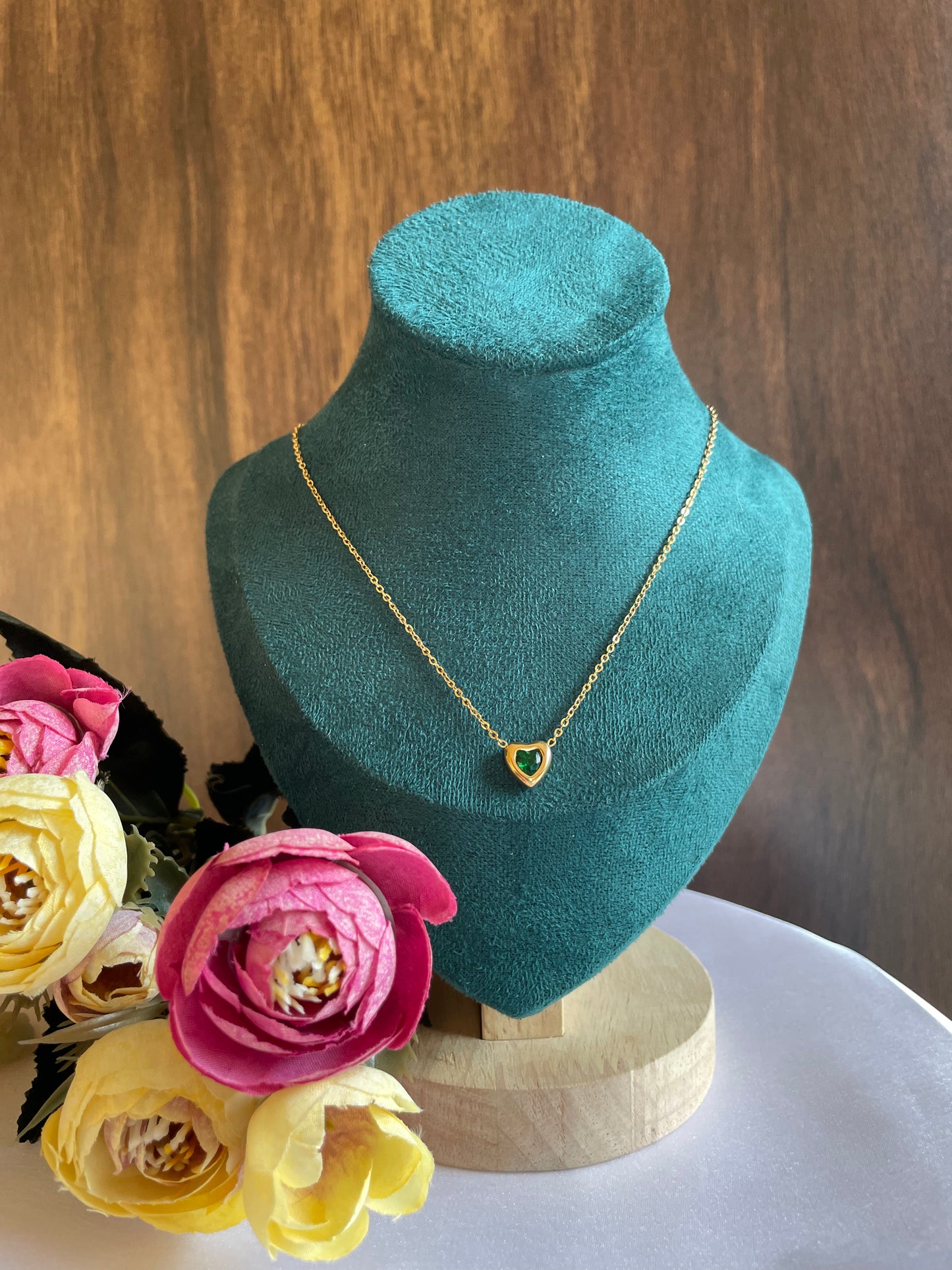 Green Heart Necklace