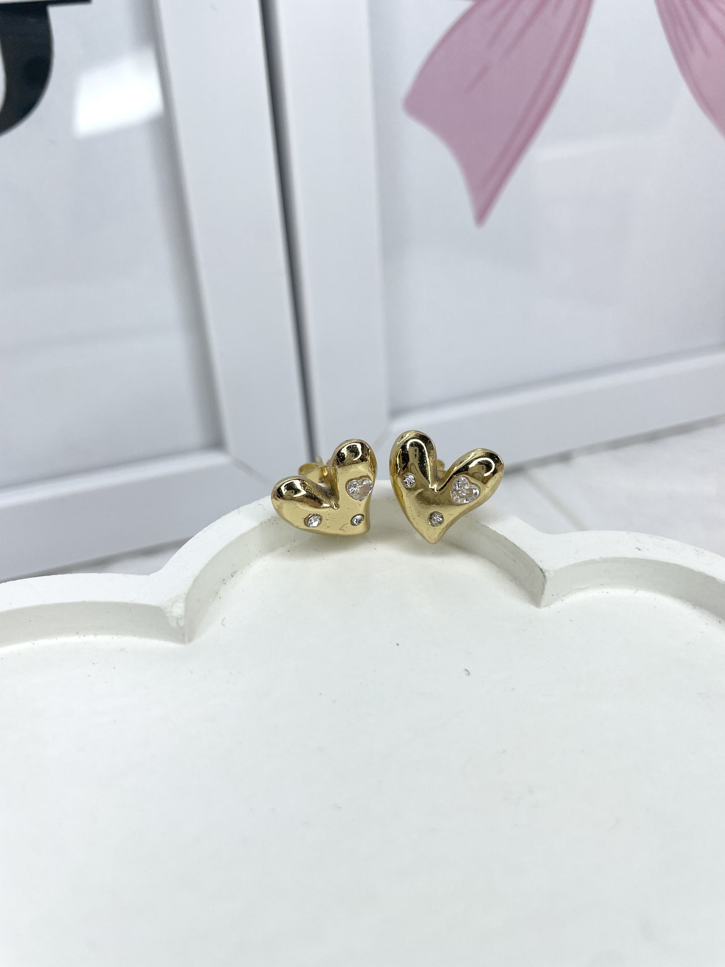 Pinterest 'y Heart Earrings