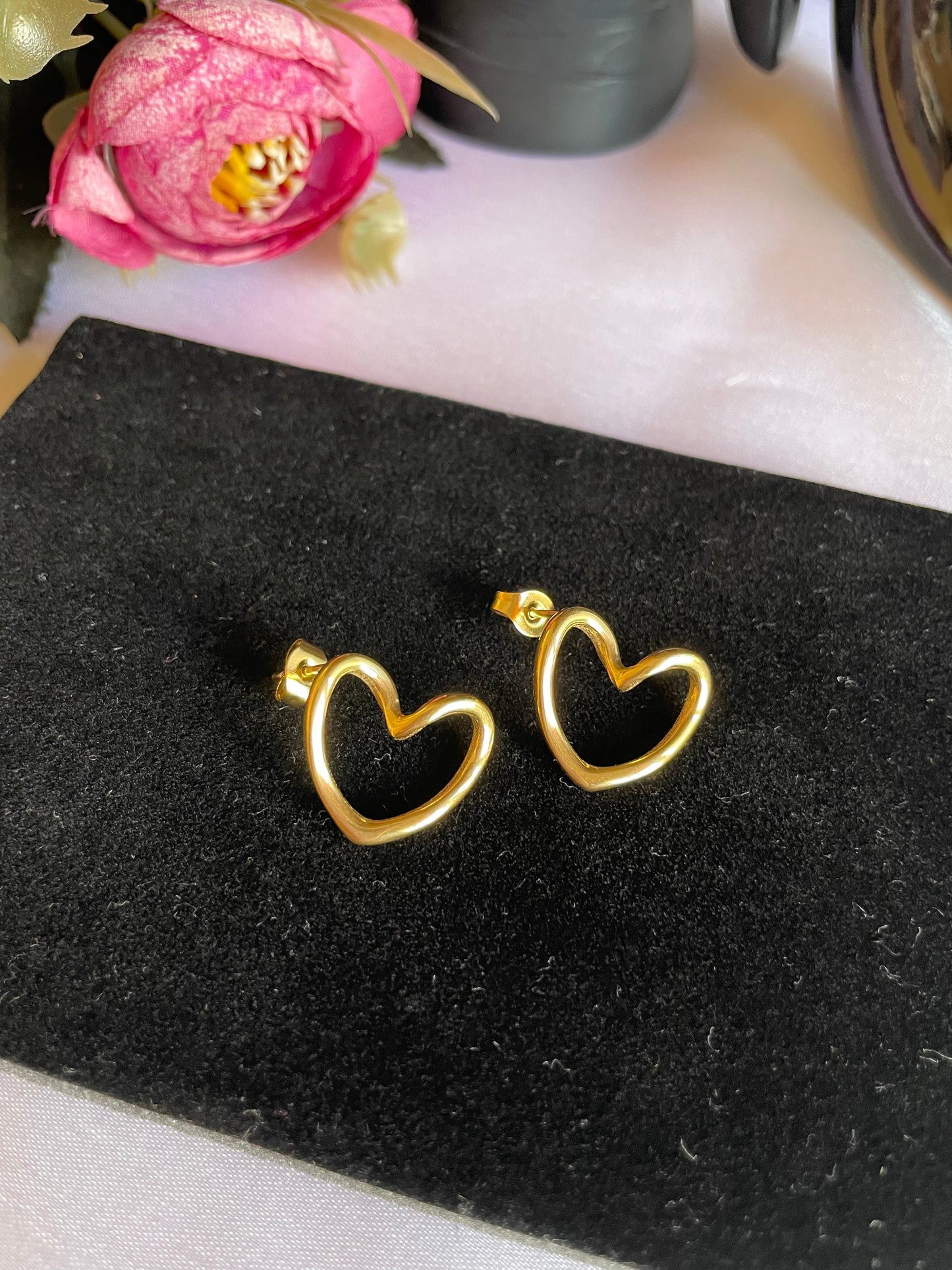 Open Heart Earrings