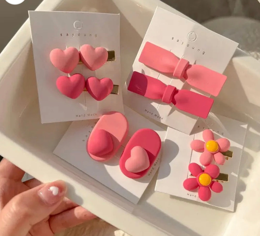 Korean Matte Alligator Pin-One Heart Shape