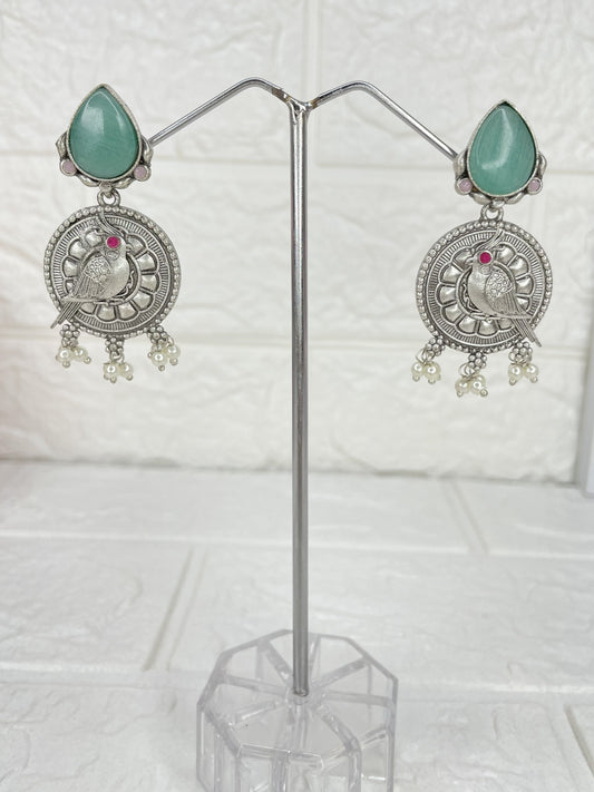 Rajvanshi Earrings (Turquoise)