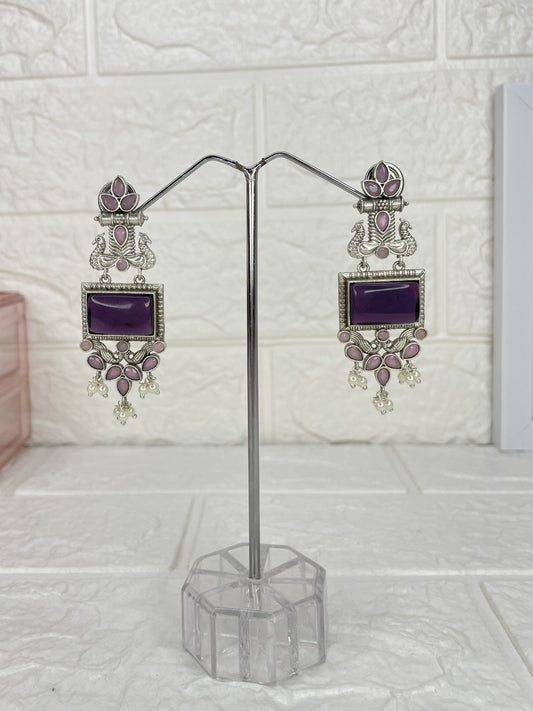 Maharani Earrings (Purple)