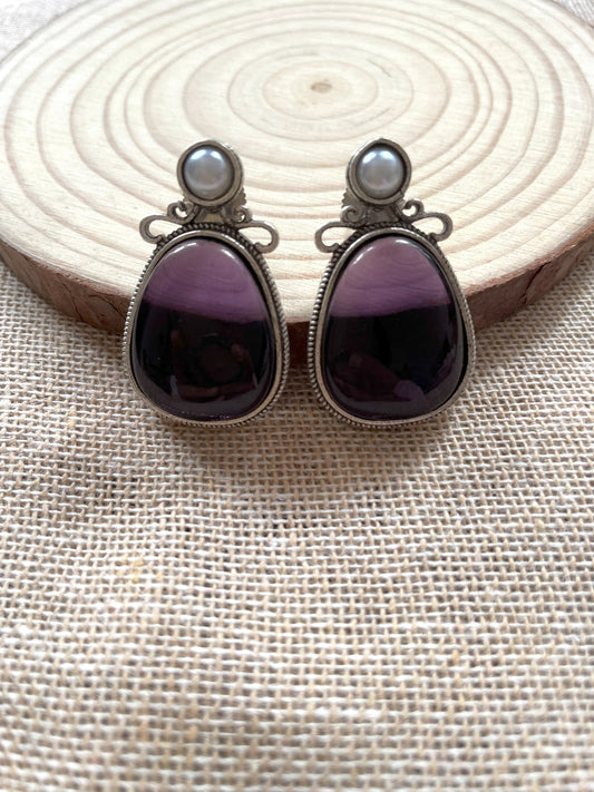 Madhavi Earrings (Purple)