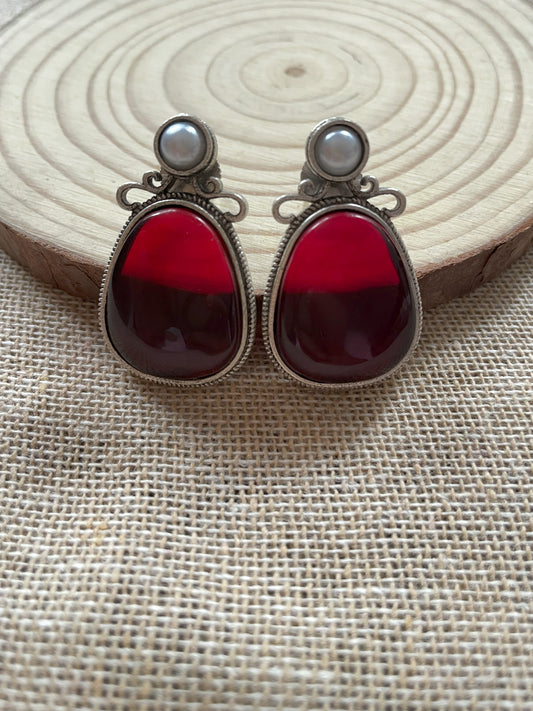 Madhavi Earrings (Ruby)