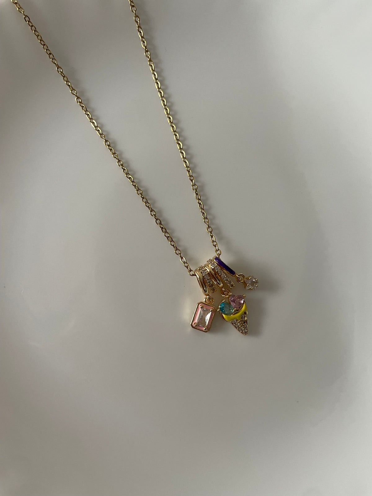 Bejewelled Charm Necklace
