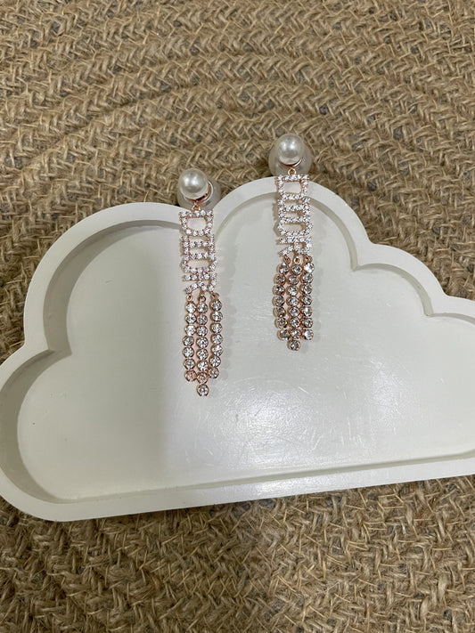 Pearl Diamond Danglers