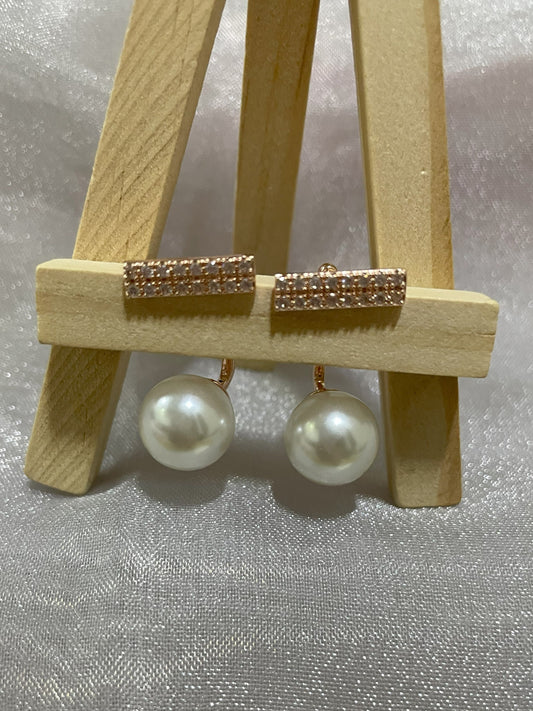 Pearl Golden Trendy Studs