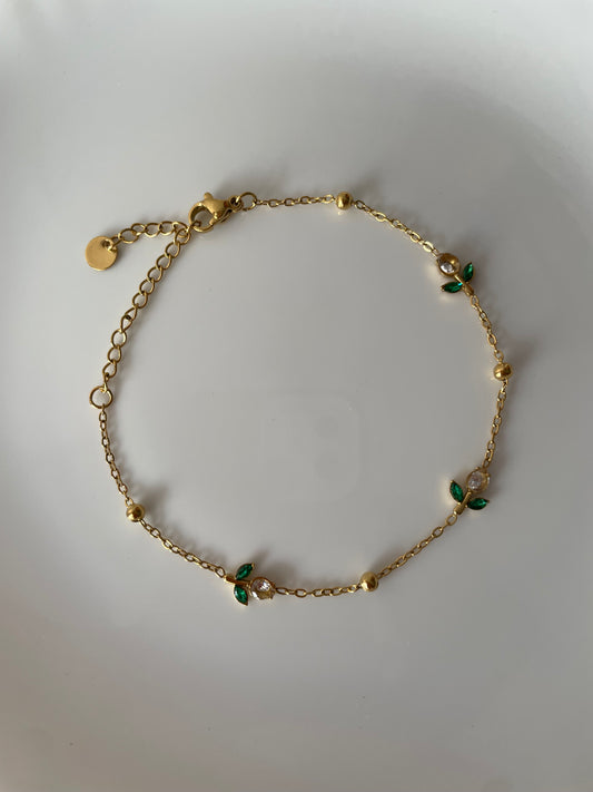 Mini Tulip Bracelet (Emerald Green)