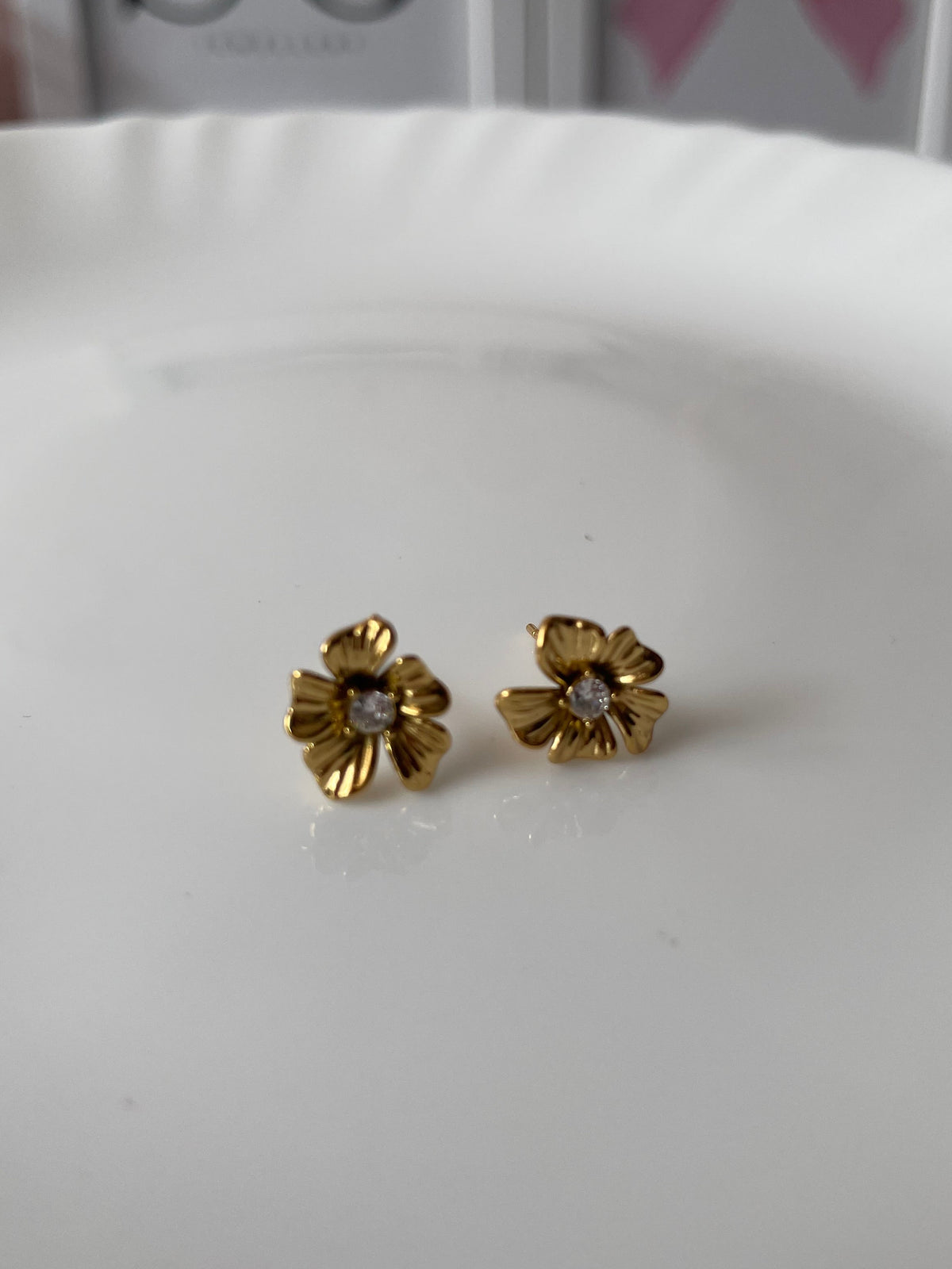 Blooming Gold Studs-Earrings