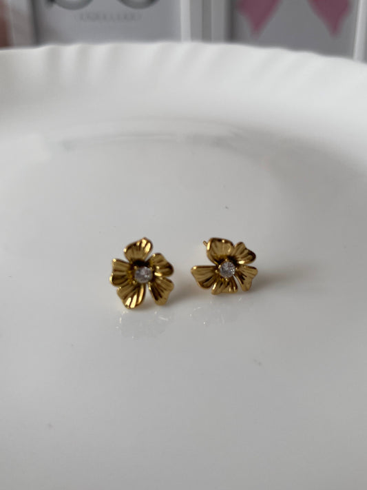 Blooming Gold Studs-Earrings