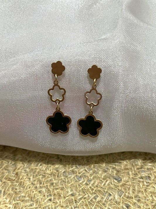 Golden Emilie Black Danglers