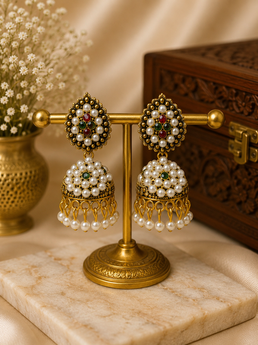 Sunehri Jhumka Earrings