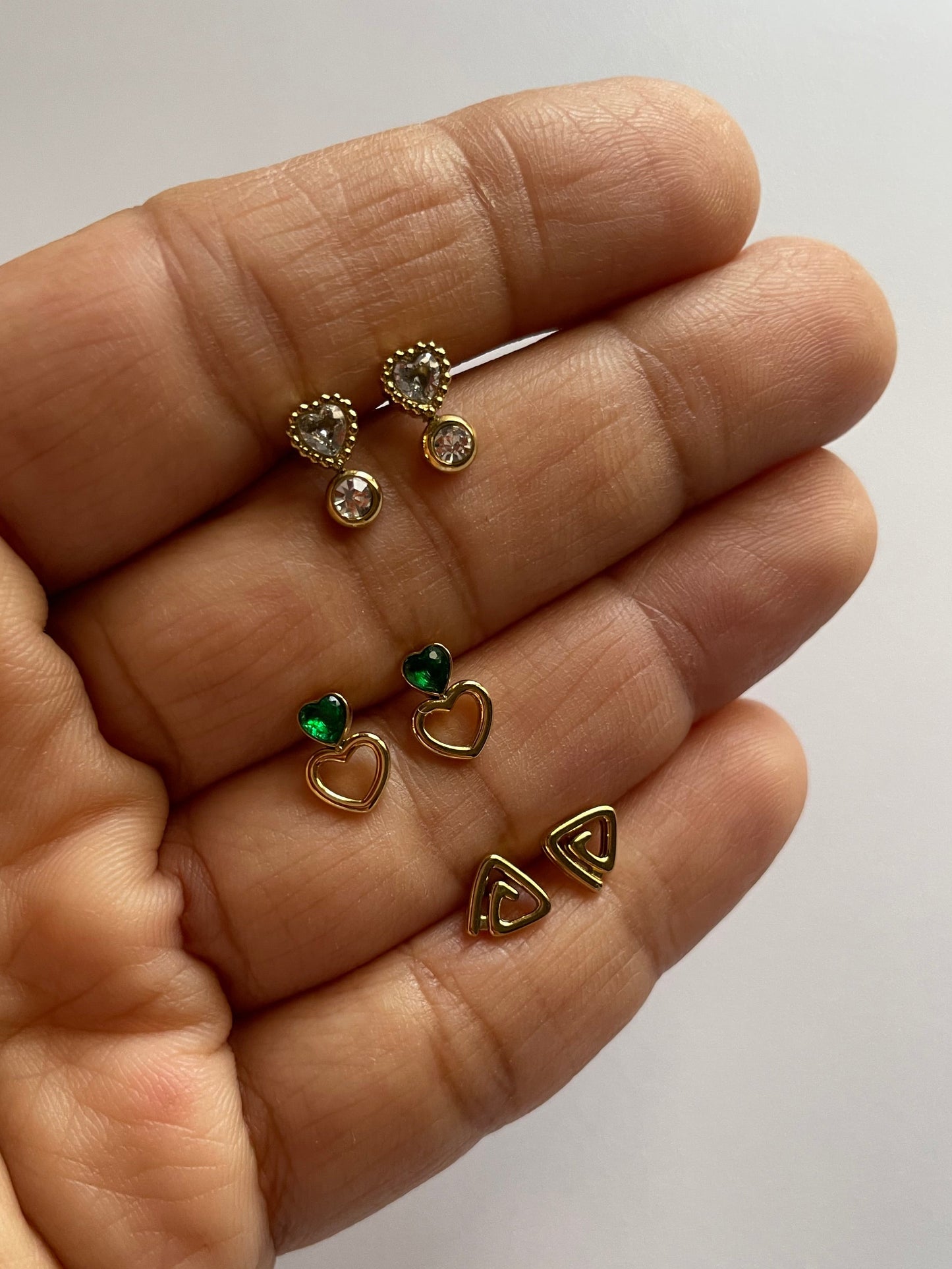 Sweetheart Trio Earrings (Combo)