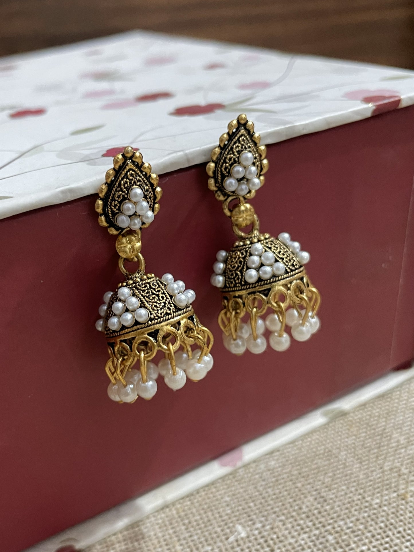Ananya Pearl Temple Jhumki