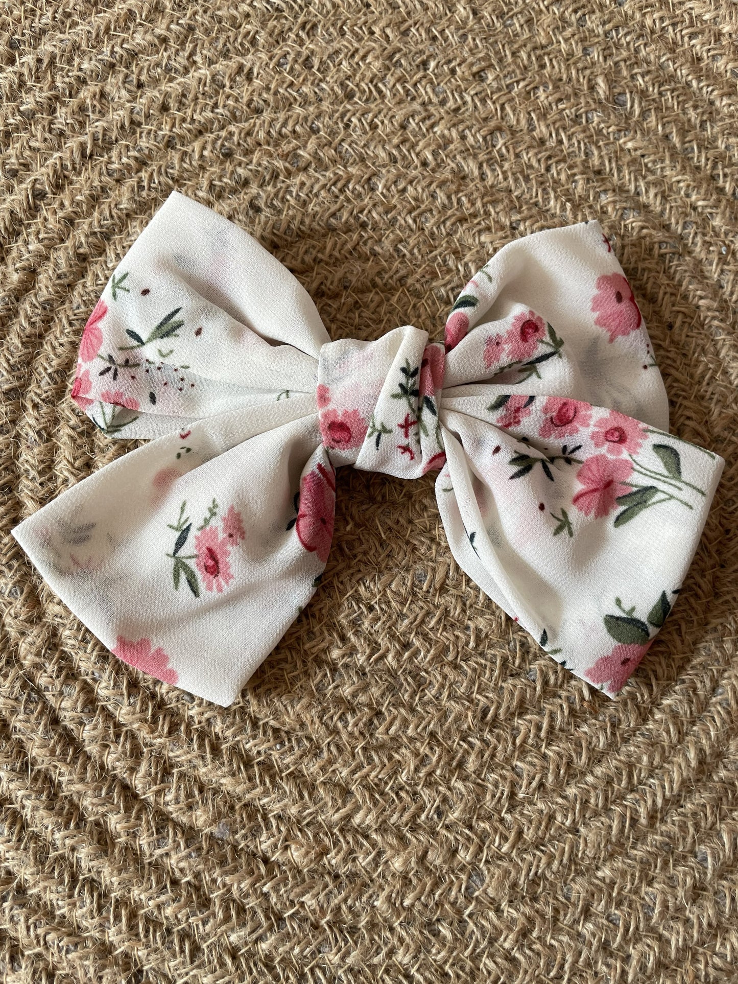 Floral Bow-Off White