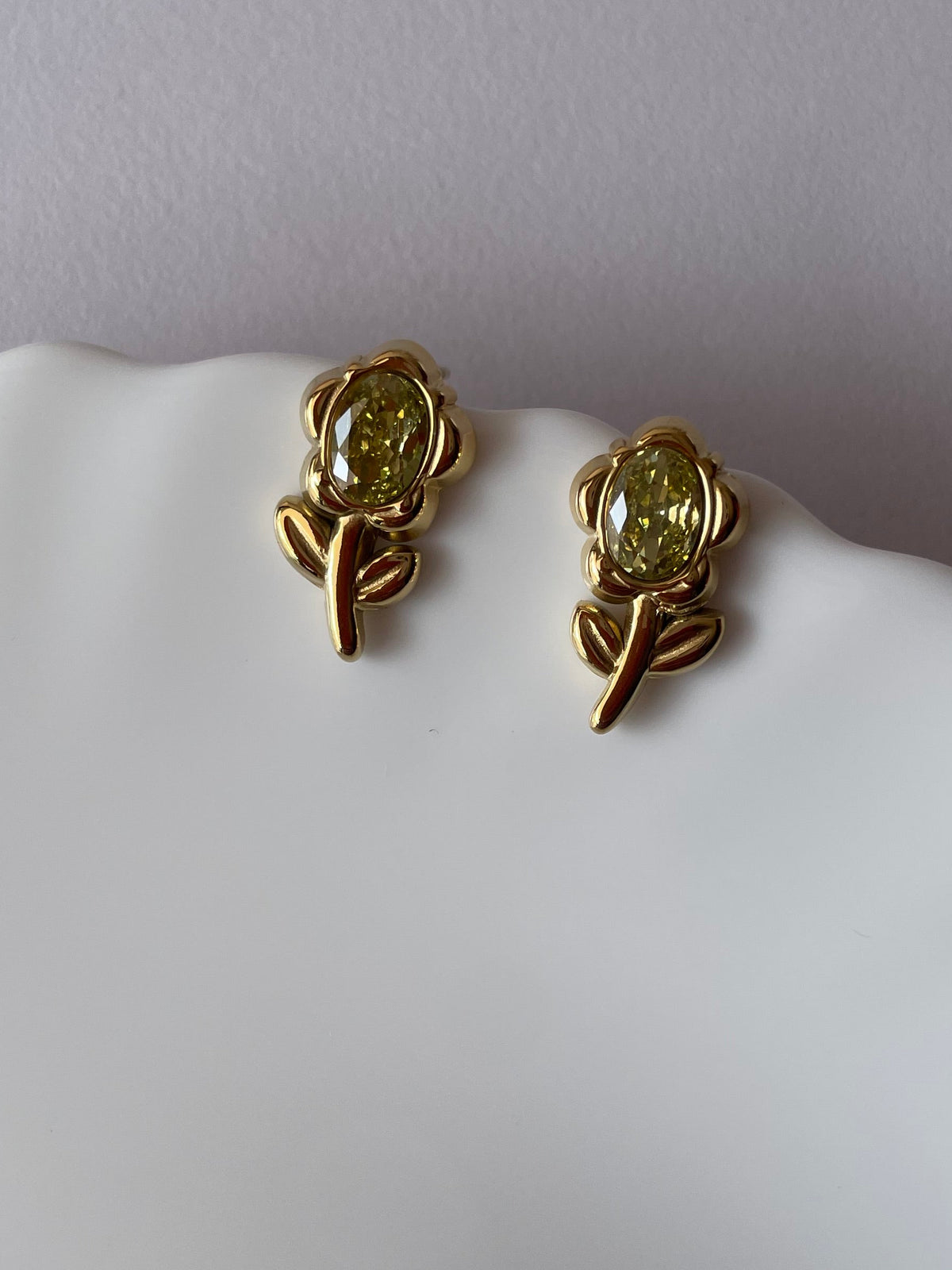 Olive Bloom Studs-Earrings