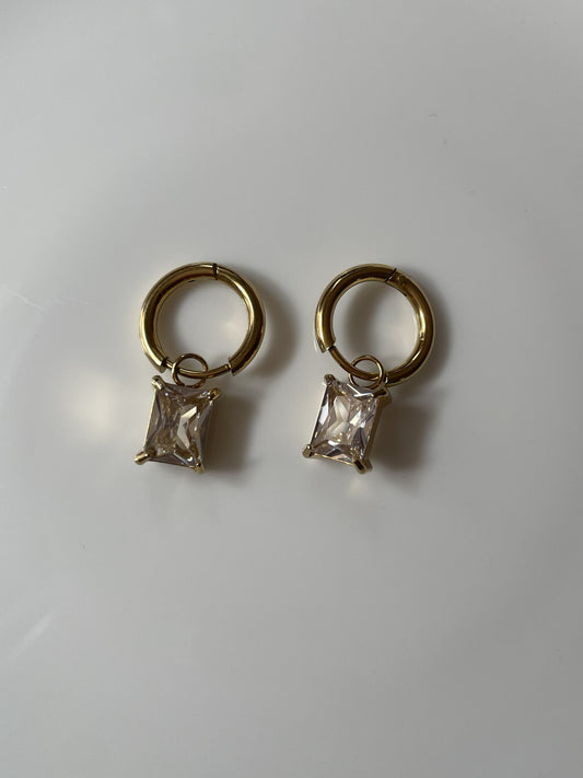 Celeste Crystal Hoops