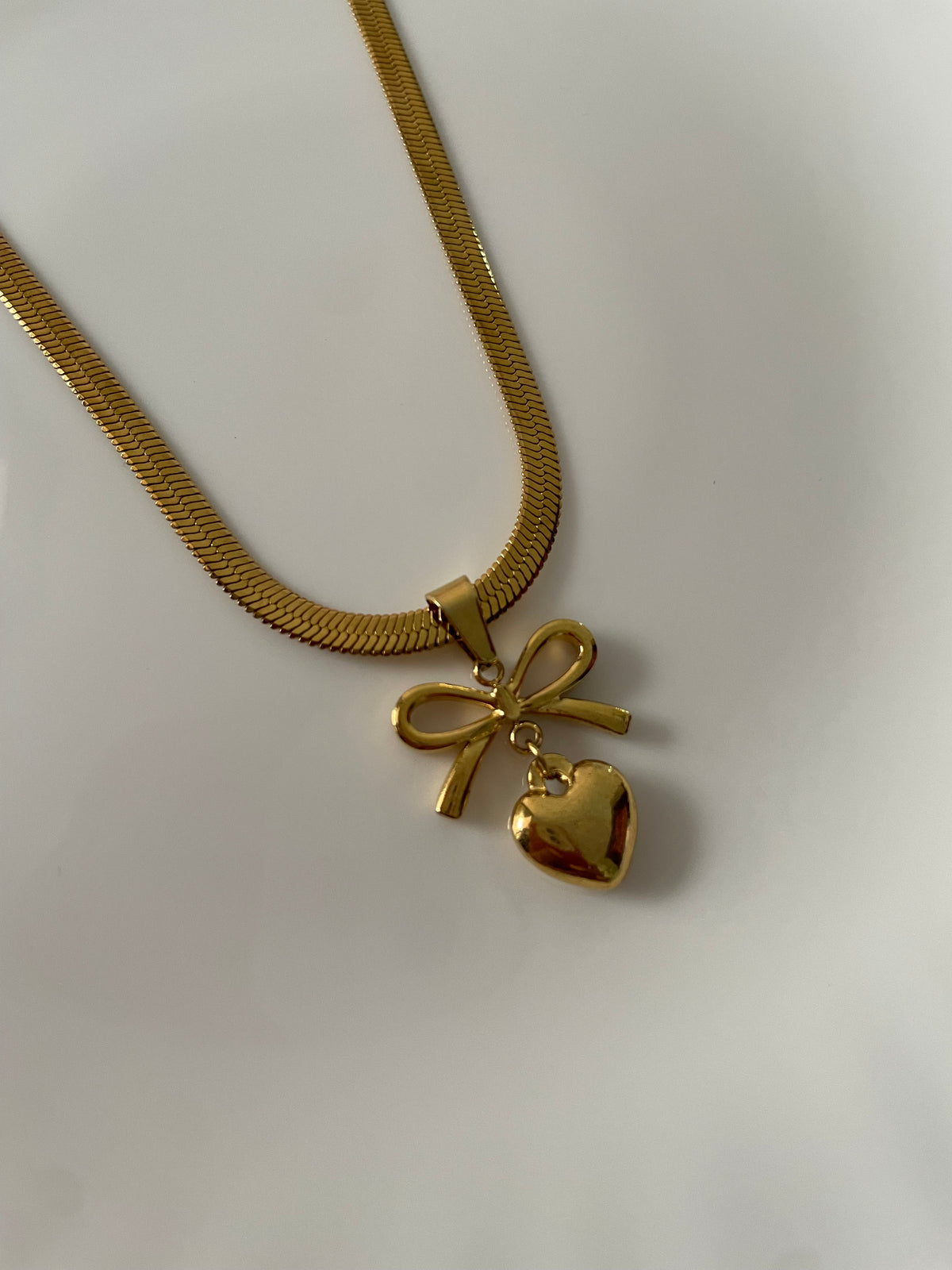 Heart with Bow Necklace