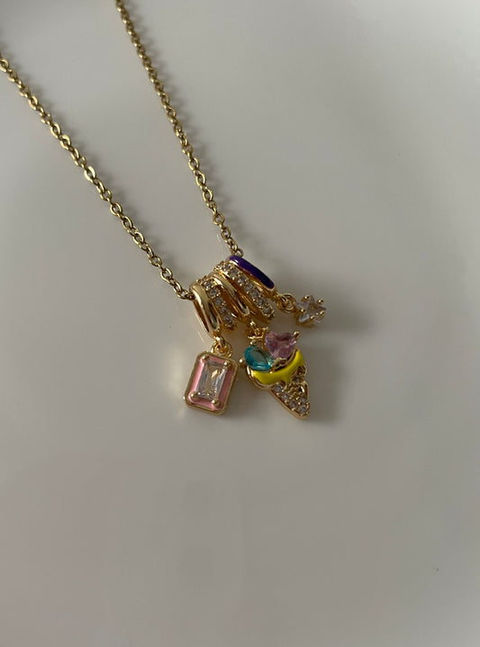 Bejewelled Charm Necklace
