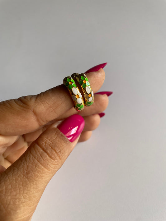 Emerald Mosaic Bali - Earring