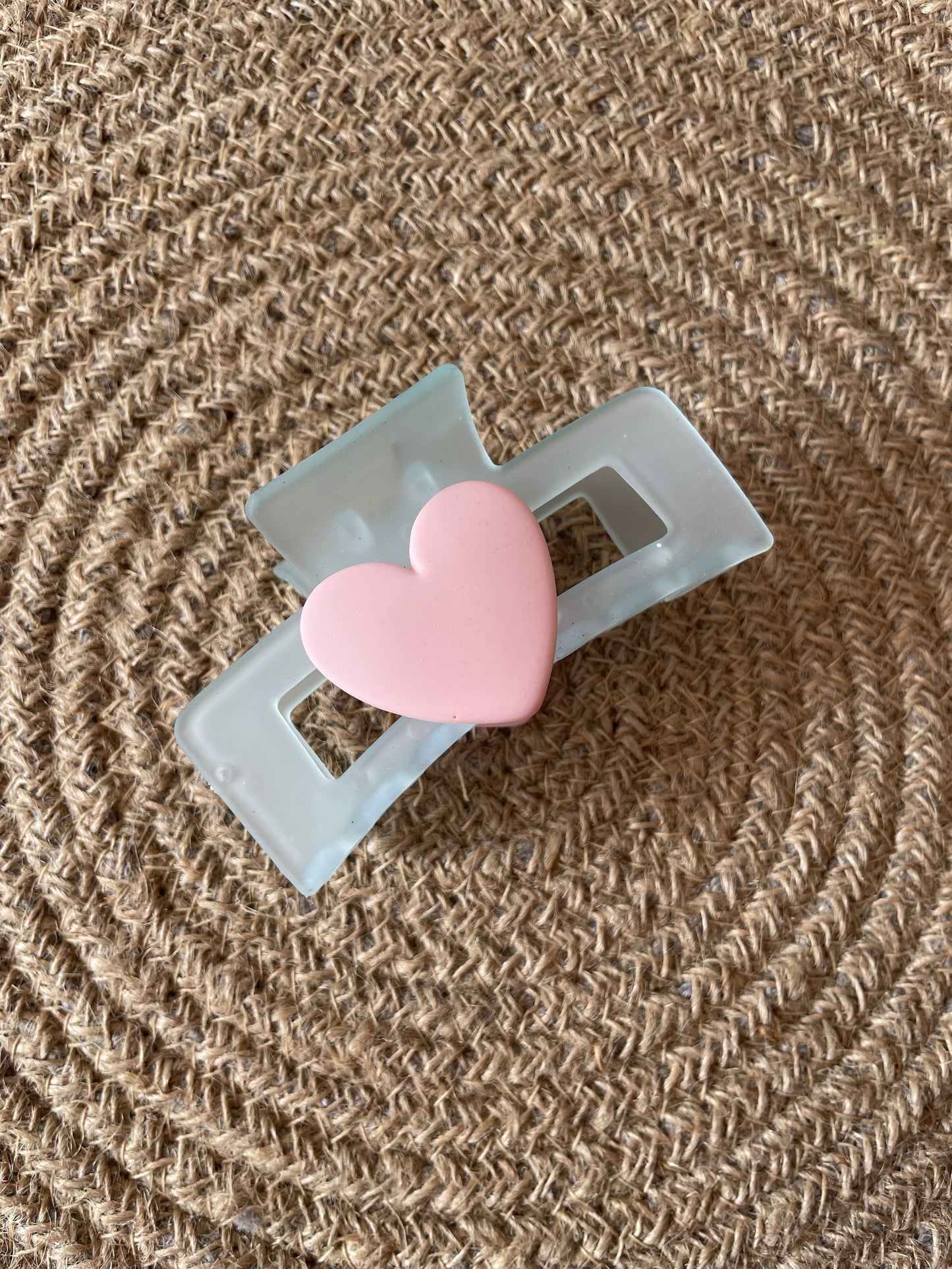 Korean  Fosted Pastel Blue Claw Clip-Big