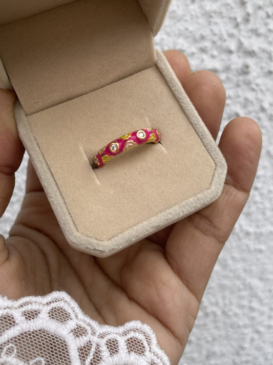 Pinterest'y Ring-Hot Pink
