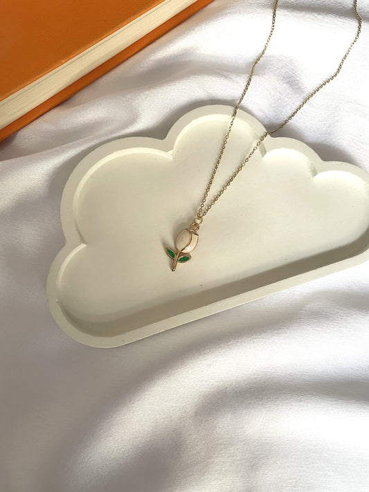 Tulip Necklace (White)
