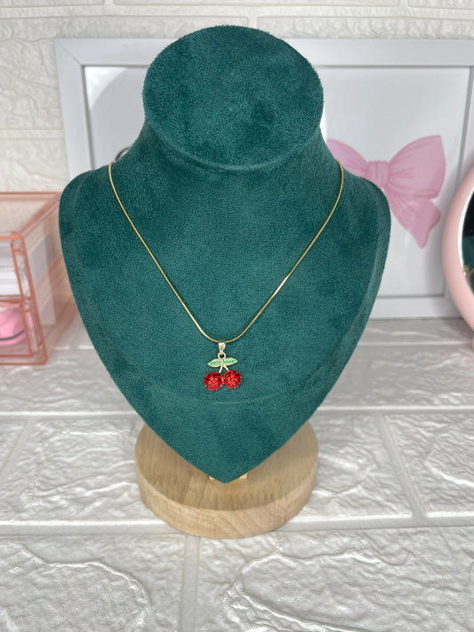 Pinterest'y Cherry Necklace