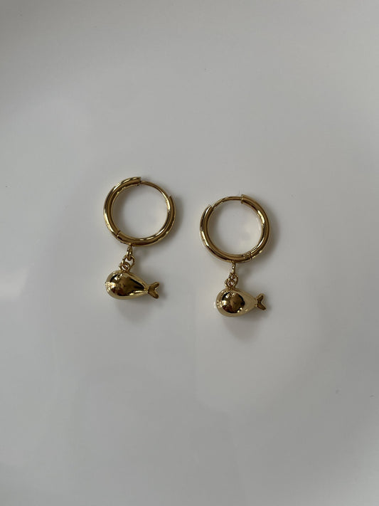 Lucky Gold Fish Hoops