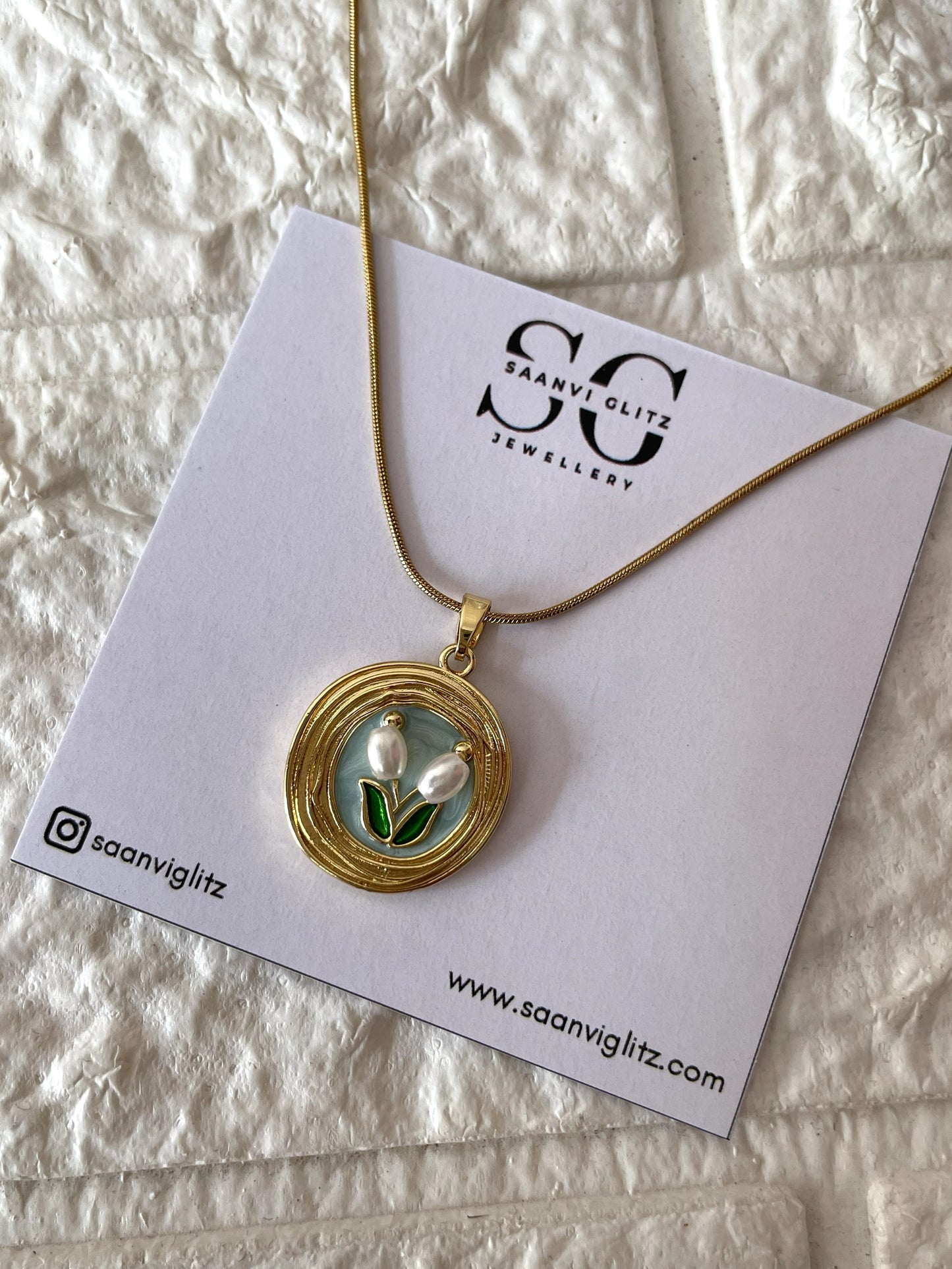 Tulip Love Necklace-Pista