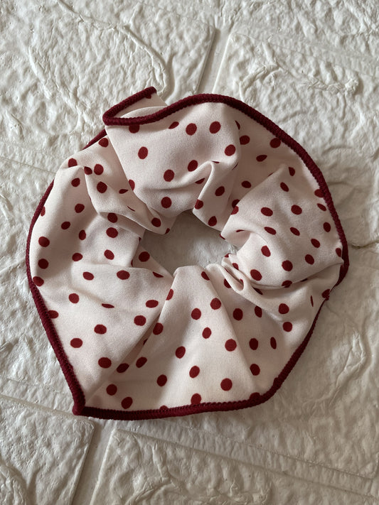 Scrunchie-Red Dotted
