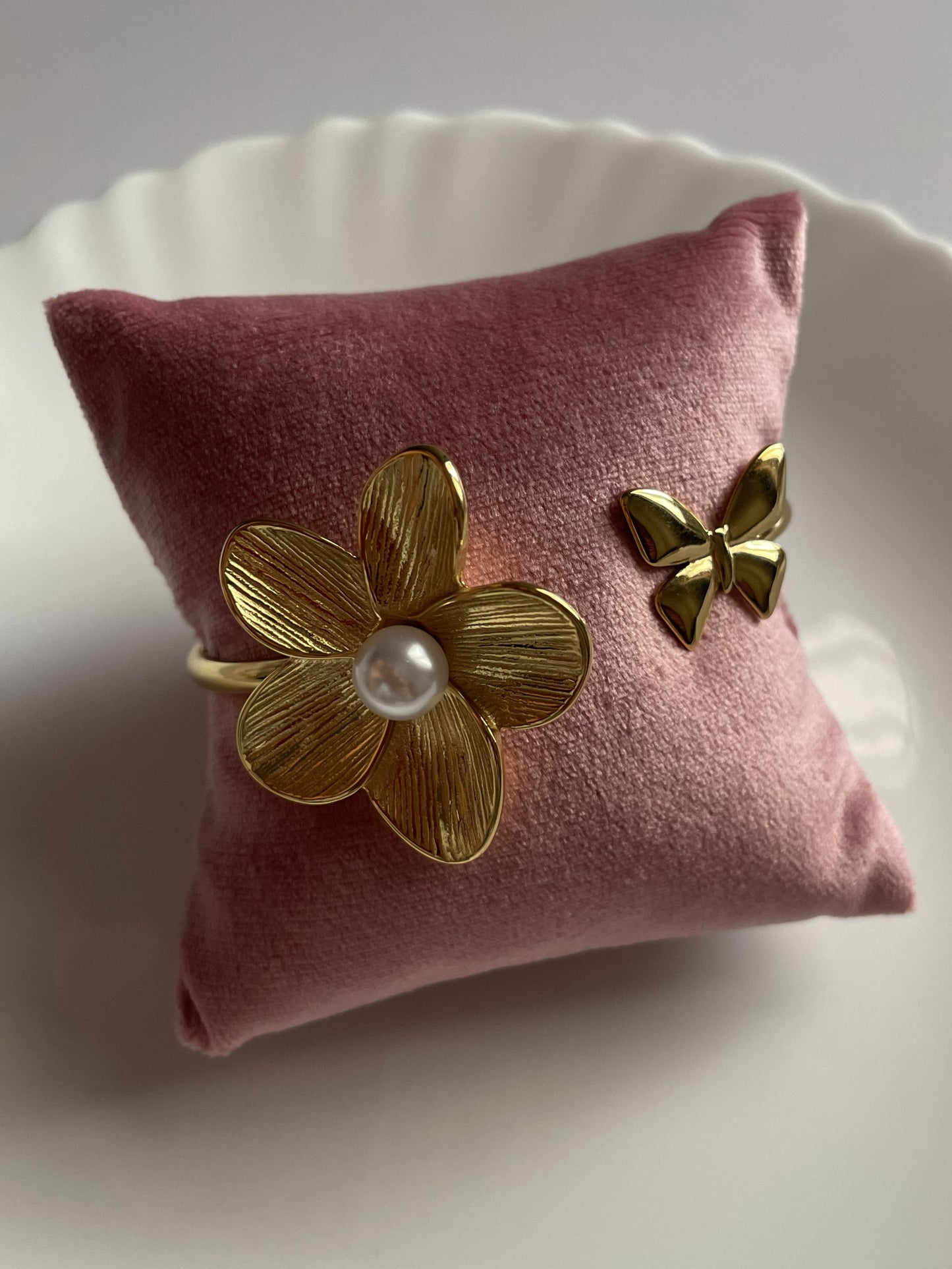 Pearl Bloom Cuff Bracelet